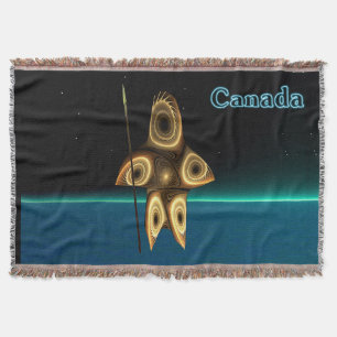 Fractal Inuit Hunter - Canada Deken
