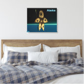 Fractal Inuit Hunter Canvas Afdruk (Insitu (Slaapkamer))