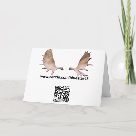 Fractal Inuit Hunter Feestdagen Kaart (Achterkant)