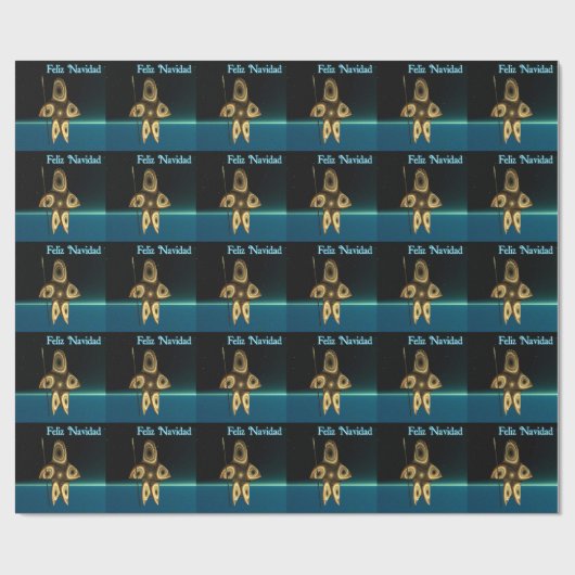 Fractal Inuit Hunter - Feliz Navidad Cadeaupapier (Vlak)
