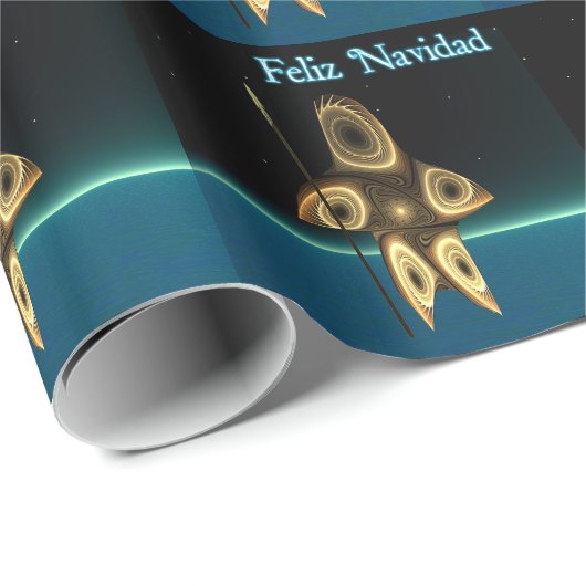 Fractal Inuit Hunter - Feliz Navidad Cadeaupapier (Rol Hoek)