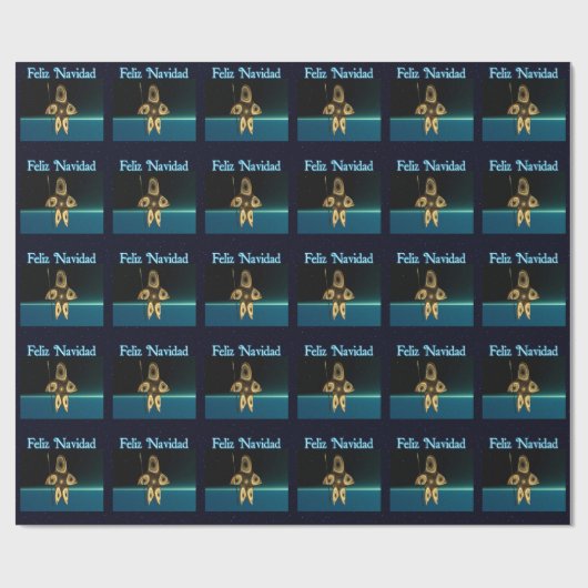 Fractal Inuit Hunter - Feliz Navidad Cadeaupapier (Vlak)