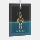 Fractal Inuit Hunter Glas Ornament (Voorkant Rechts)