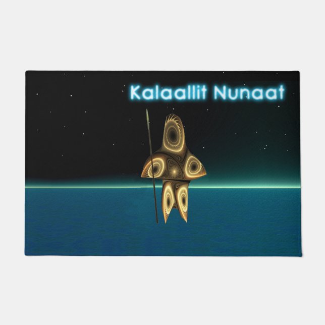 Fractal Inuit Hunter - Groenland Deurmat (Voorkant)