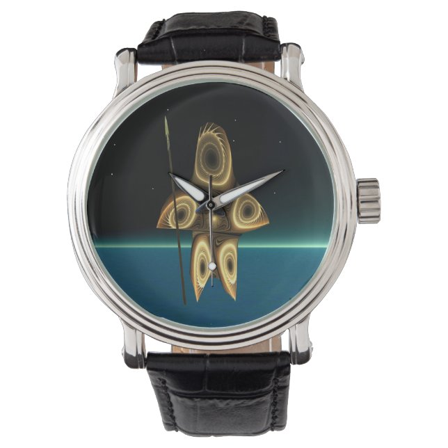 Fractal Inuit Hunter Horloge (Voorkant)