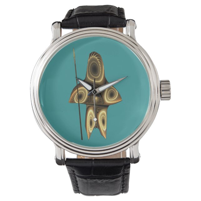 Fractal Inuit Hunter Horloge (Voorkant)