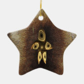 Fractal Inuit Hunter Keramisch Ornament (Voorkant)