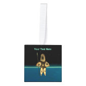 Fractal Inuit Hunter Kubus Ornament (Voorkant)