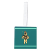 Fractal Inuit Hunter Kubus Ornament (Voorkant)