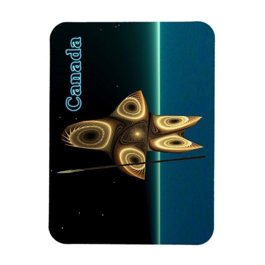 Fractal Inuit Hunter Magneet (Verticaal)