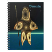Fractal Inuit Hunter Notitieboek (Voorkant)