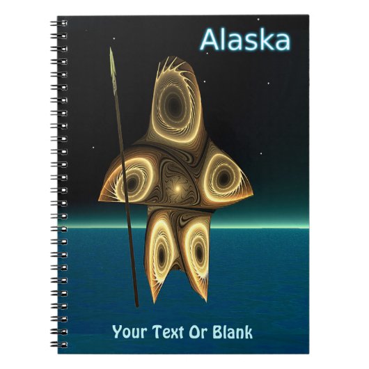 Fractal Inuit Hunter Notitieboek (Voorkant)