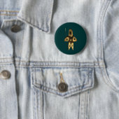 Fractal Inuit Hunter Ronde Button 5,7 Cm (In situ)