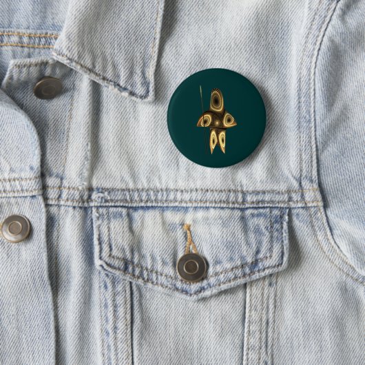 Fractal Inuit Hunter Ronde Button 5,7 Cm (In situ)