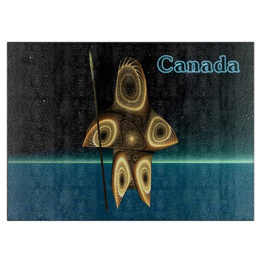 Fractal Inuit Hunter Snijplank (Voorkant)