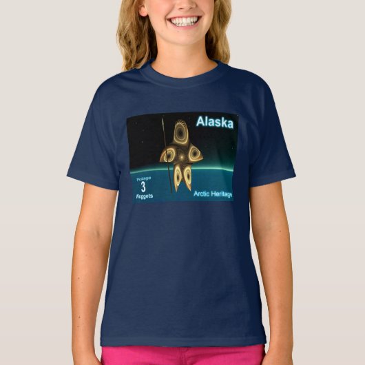 Fractal Inuit Hunter T-shirt (Voorkant)