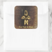 Fractal Inuit Hunter Vierkante Sticker (Tas)