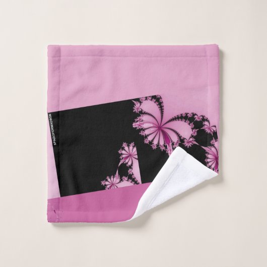 Fractal Jardin rose d'eau Serviette (Gant de toilette)
