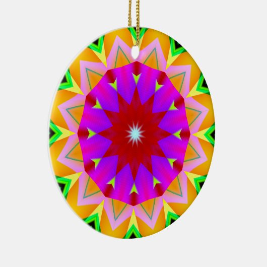 Fractal Kaleidoscoop 04 Keramisch Ornament (Rechts)