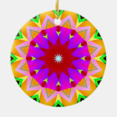 Fractal Kaleidoscoop 04 Keramisch Ornament (Achterkant)