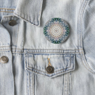 Fractal Kaleidoscoop Ronde Button 5,7 Cm
