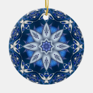 Fractal Kaleidoscope Winter Delight Ornament