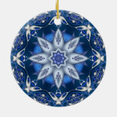 Fractal Kaleidoscope Winter Delight Ornament (Achterkant)