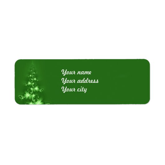 Fractal kerstboom etiket (Voorkant)