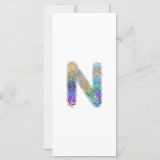 Fractal letter N monogram (Voorkant)