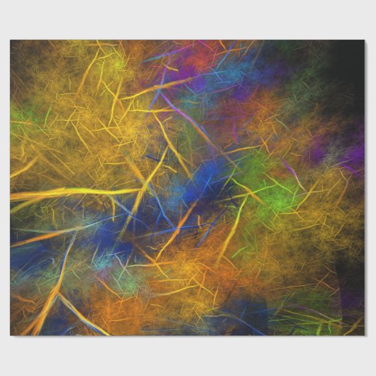 Fractal Lightning (Storm vlam) Cadeaupapier (Vlak)