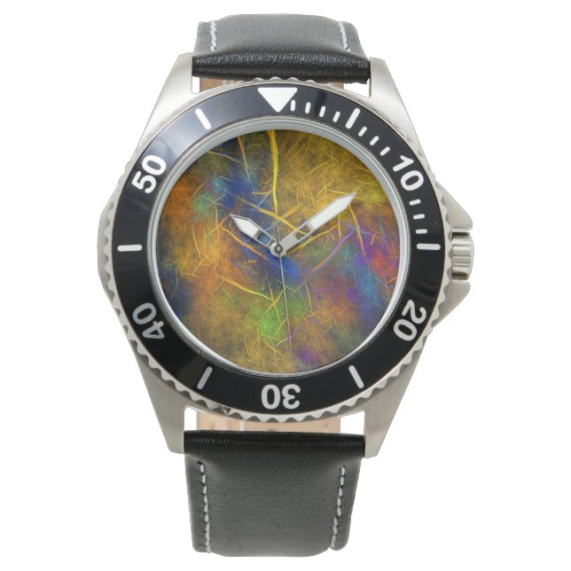 Fractal Lightning (Storm vlam) Horloge (Voorkant)
