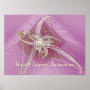 Fractal Lily - Borstkanker Poster
