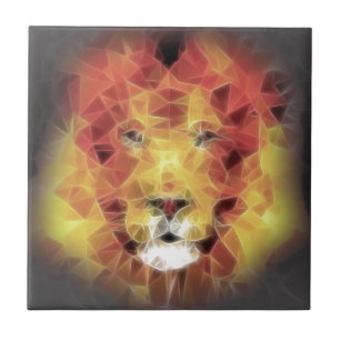 Fractal lion tegeltje