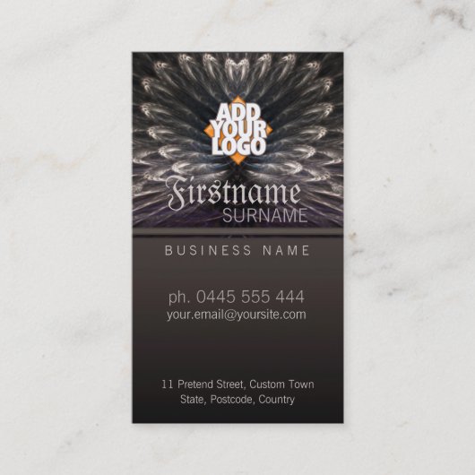 Fractal Love Feathers Visitekaartje (Voorkant)