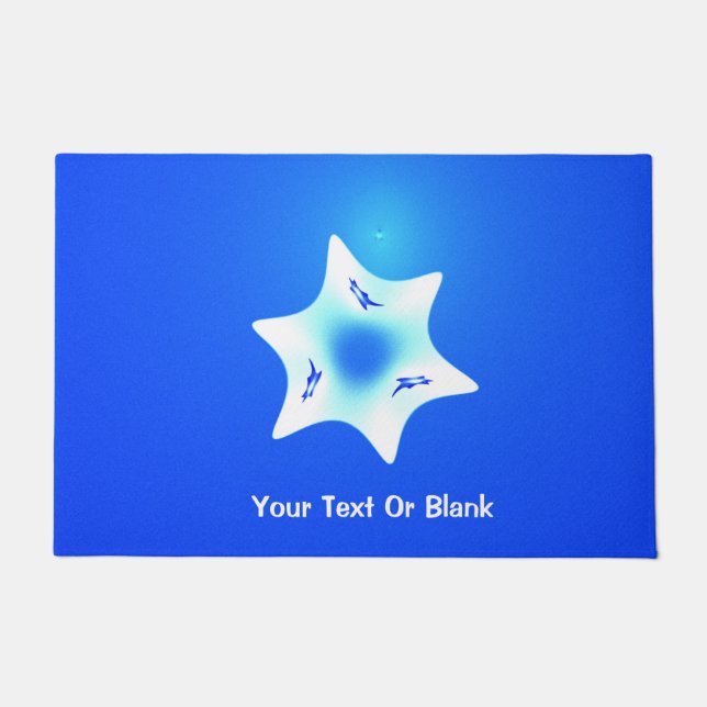 Fractal Magen Lavan (White Star) Deurmat (Voorkant)