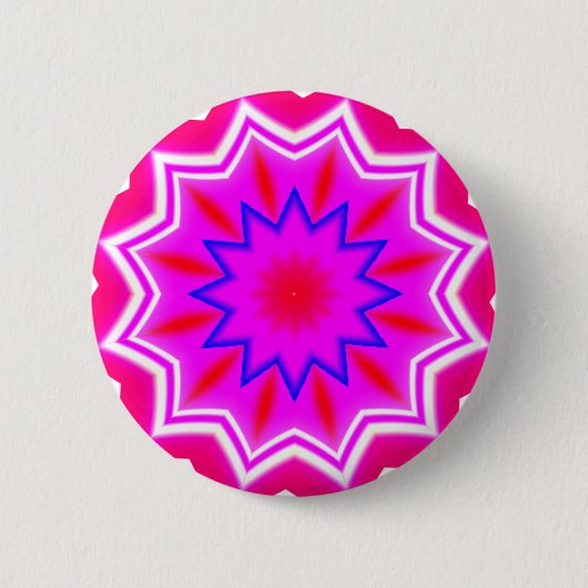 Fractal Mandala - 05 Ronde Button 5,7 Cm (Voorkant)