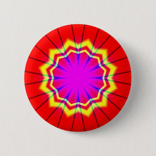 Fractal Mandala - 15 Ronde Button 5,7 Cm (Voorkant)