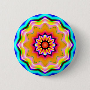 Fractal Mandala - 20 Ronde Button 5,7 Cm
