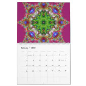 Fractal Mandala Artistry 12 mois Calendrier mural (Feb 2026)