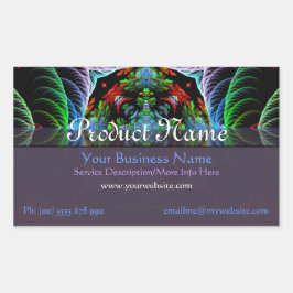 Fractal Mandala Arts Product Label Sticker