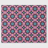 Fractal Mandala Floral Psychedelic Art Cadeaupapier (Vlak)