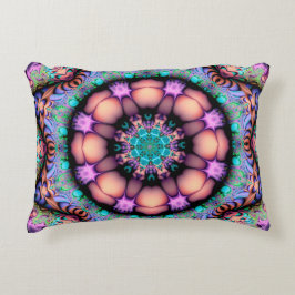 Fractal Mandala Floral Psychedelic Art Pillow Accent Kussen