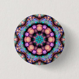 Fractal Mandala Floral Psychedelic Art Ronde Button 3,2 Cm