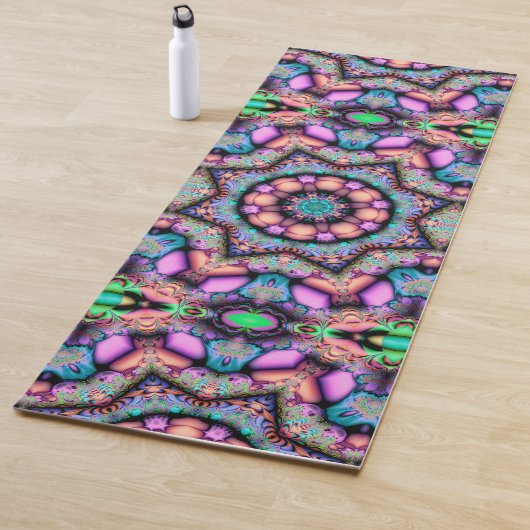 Fractal Mandala Floral Psychedelic Art Yogamat (In situ)