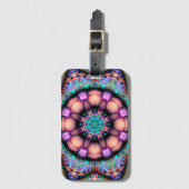 Fractal Mandala Floral Psychedelic Bagagelabel (Voorkant (verticaal))