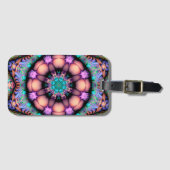 Fractal Mandala Floral Psychedelic Bagagelabel (Voorkant (horizontaal))