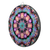 Fractal Mandala Floral Psychedelic Dartbord (Voorkant Rechts)