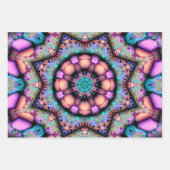 Fractal Mandala Floral Psychedelic Inpakpapier Vel (Voorkant 3)