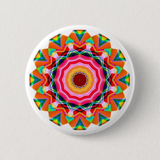 Fractal Mandala Ronde Button 5,7 Cm (Voorkant)