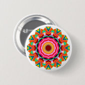 Fractal Mandala Ronde Button 5,7 Cm (Voorkant /achterkant)
